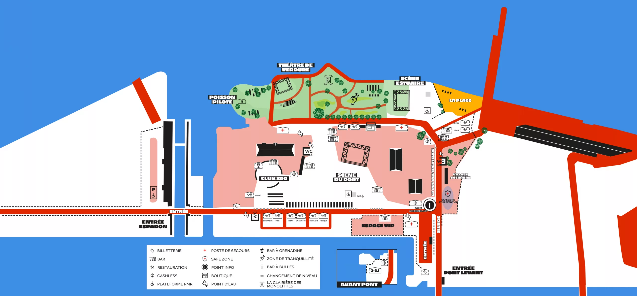 Plan du site Festival Les Escales 2026