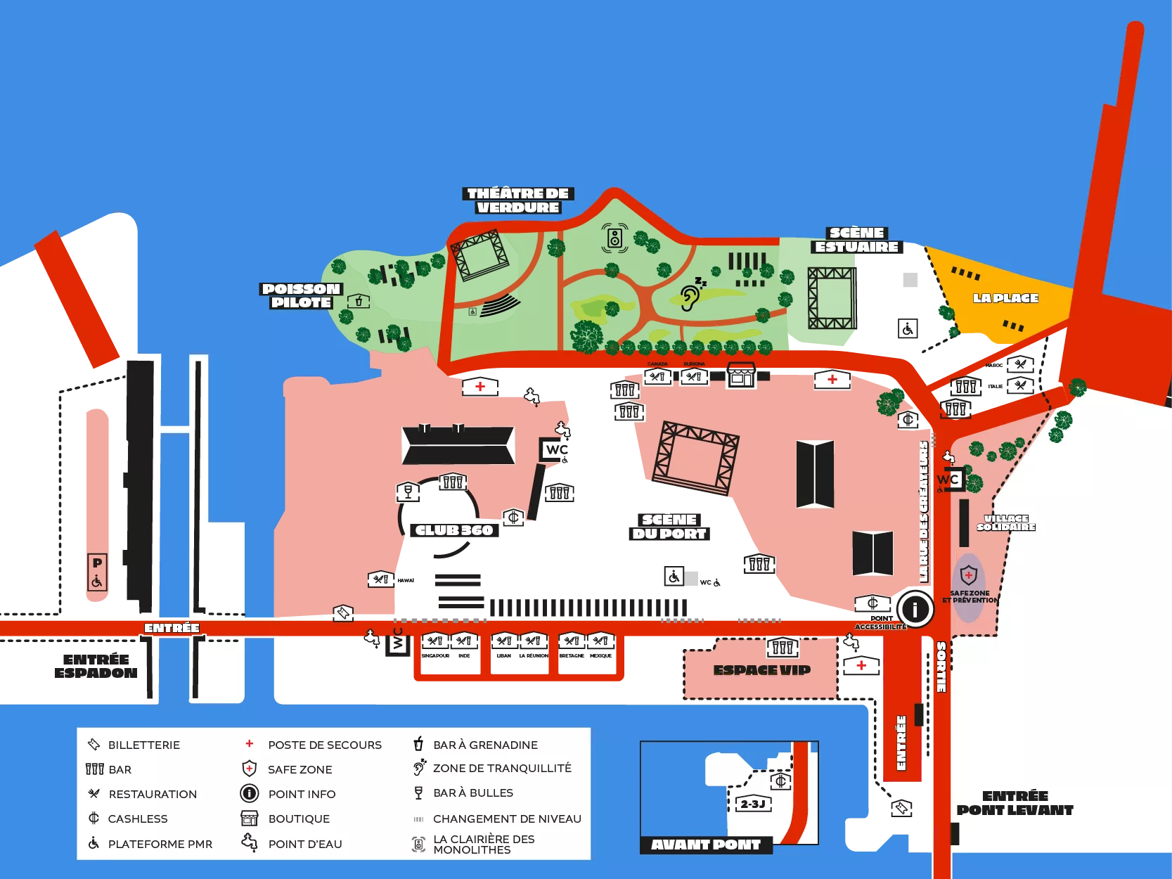Plan du site Festival Les Escales 2026